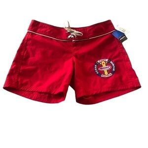PATAGONIA BOARDIE 6 SPECIAL RED AVON OCEAN RESCUE BEACH PATROL SHORTS 4